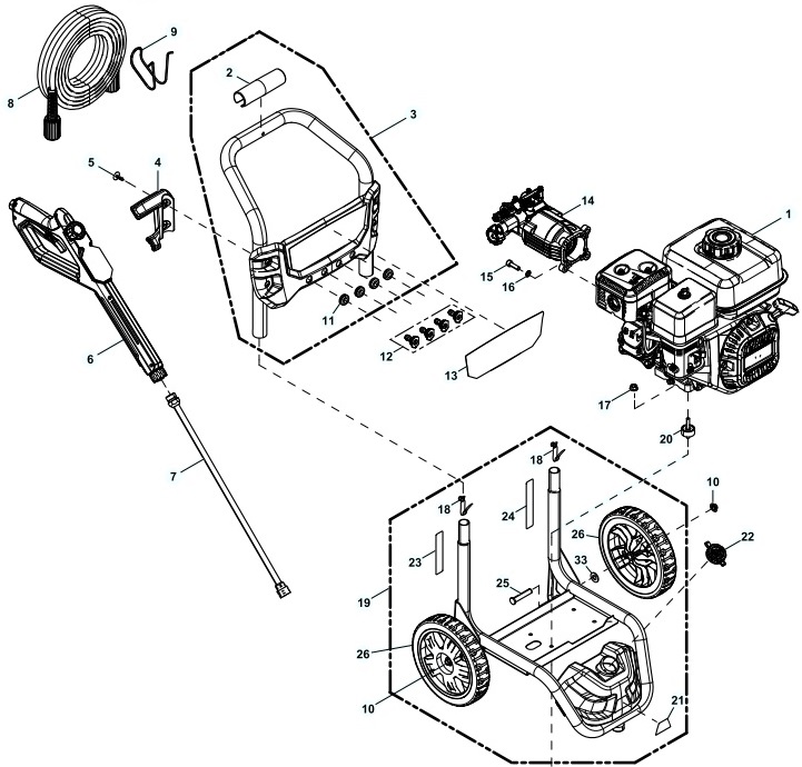 generac 0088740 Power Washer repair Parts